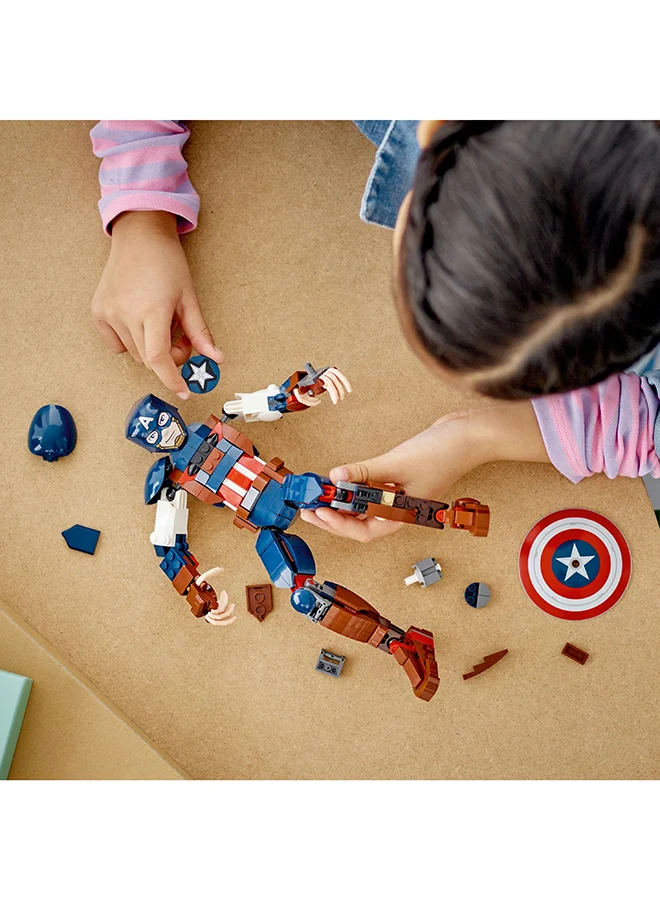 LEGO Marvel Captain America Construction Figure 76258 Building Toy Set; Fully Jointed For Play And Display; Includes Attachable Shield For Authentic Action; Avengers Super Hero Gift For Kids Aged 8+ (310 Pieces)