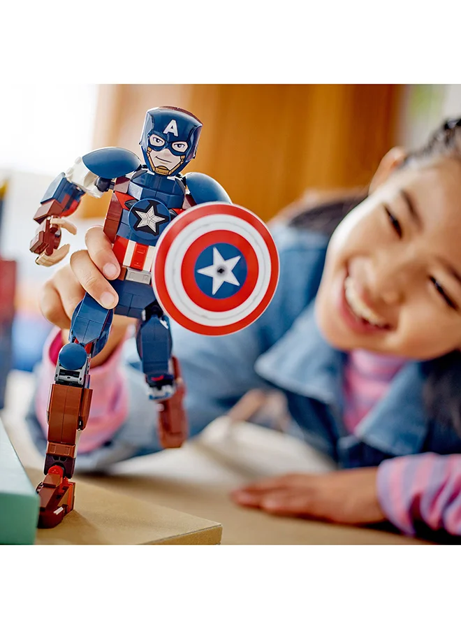 LEGO Marvel Captain America Construction Figure 76258 Building Toy Set; Fully Jointed For Play And Display; Includes Attachable Shield For Authentic Action; Avengers Super Hero Gift For Kids Aged 8+ (310 Pieces)