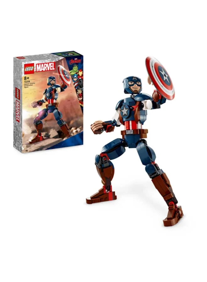 LEGO Marvel Captain America Construction Figure 76258 Building Toy Set; Fully Jointed For Play And Display; Includes Attachable Shield For Authentic Action; Avengers Super Hero Gift For Kids Aged 8+ (310 Pieces)