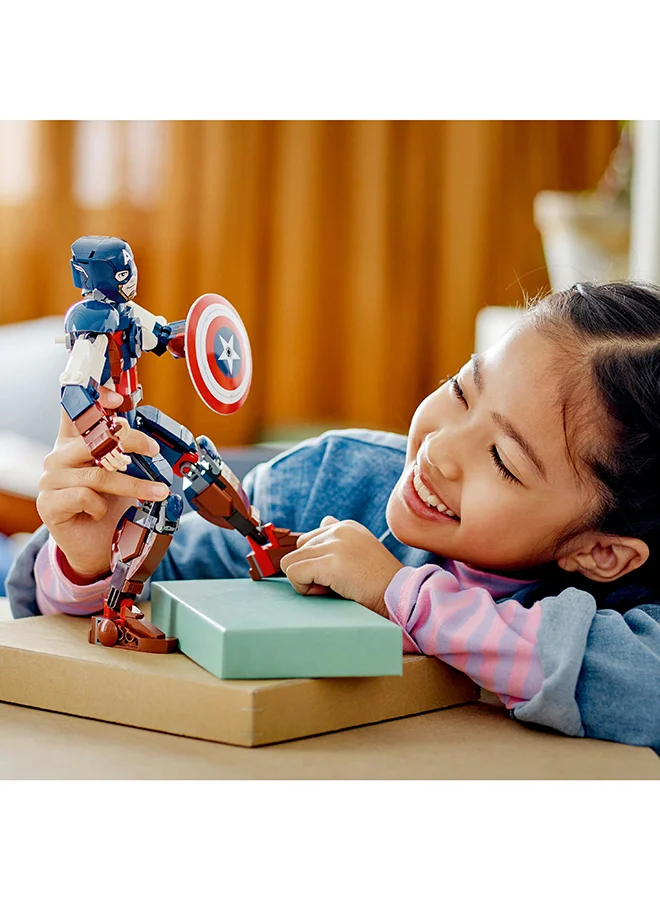 LEGO Marvel Captain America Construction Figure 76258 Building Toy Set; Fully Jointed For Play And Display; Includes Attachable Shield For Authentic Action; Avengers Super Hero Gift For Kids Aged 8+ (310 Pieces)