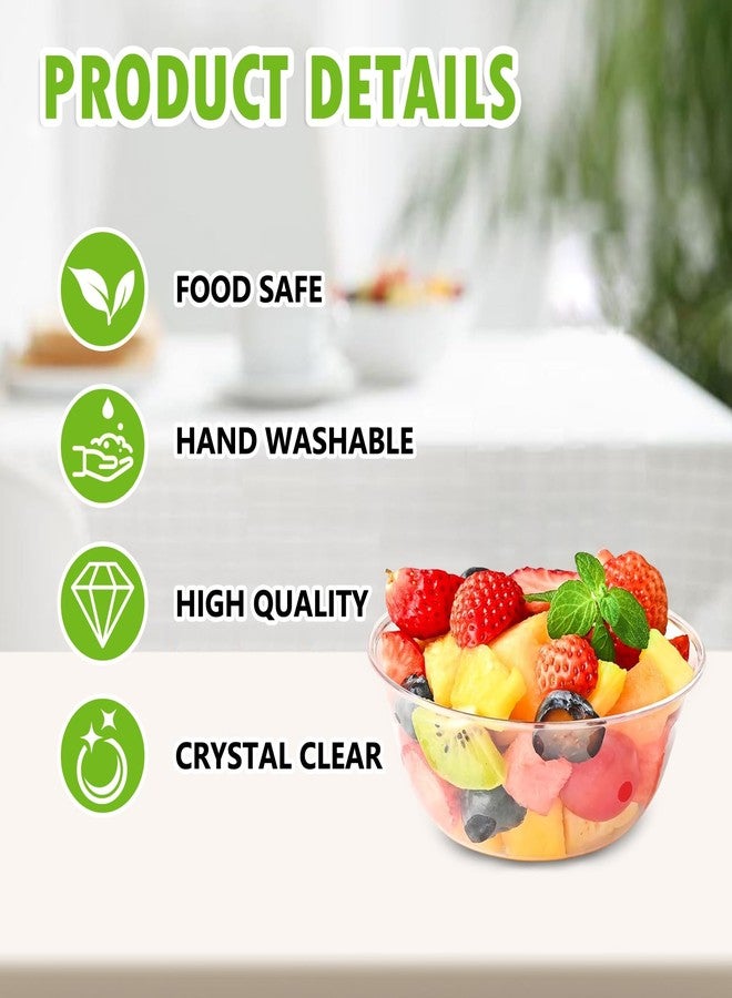 Slomg 100 Pcs 12 oz Clear Plastic Bowls, Disposable Bowls for Appetizer Fruit Salad Ice Creams Dessert Parfaits Snack Soup, Durable Home Kitchen Use Event Buffets Serving Gathering Party Supplies - Image 3
