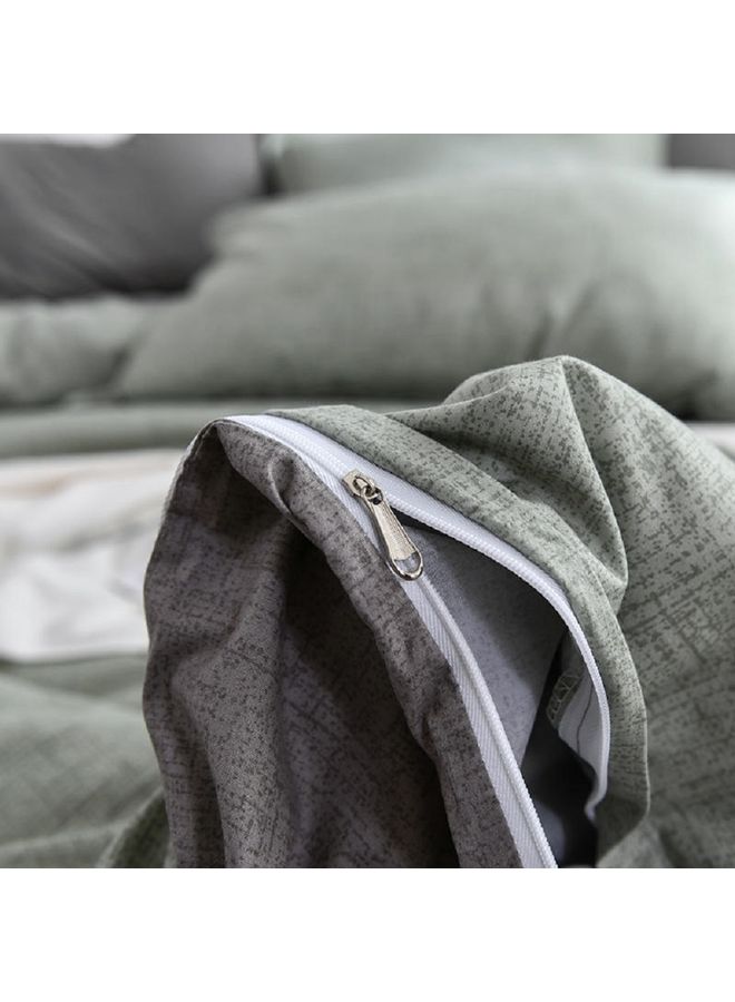 شاربدو طقم مفروشات 4 قطع قطن أخضر رمادي 220 × 240 سم - Image 4