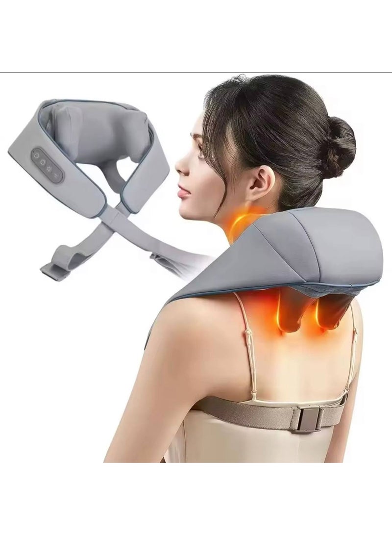 مساج حراري ذكي للرقبة والكتفين قابل للارتداء مع 6 رؤوس تدليك على شكل 8 - Image 2