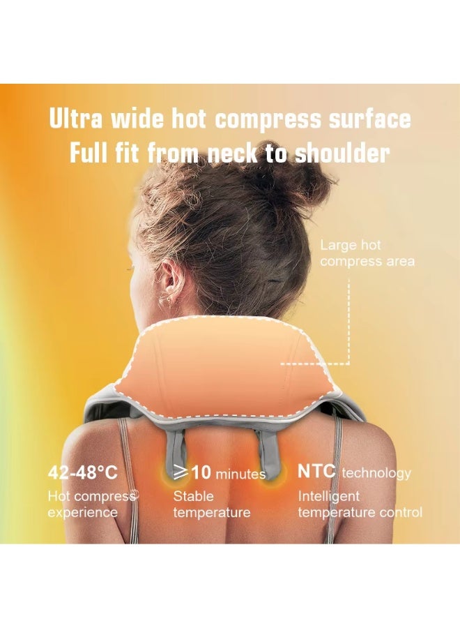 مساج حراري ذكي للرقبة والكتفين قابل للارتداء مع 6 رؤوس تدليك على شكل 8 - Image 5