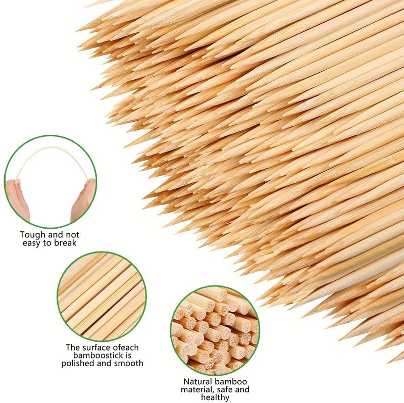 BRUSHFINCH BRUSHFINCH Lollipop Cake Pop Sticks Treat Natural Bamboo Sticks Twist Ties for Making Lollipops Cake Pops Candies Chocolates and Cookies BBQ Sticks for Kebab Paneer Tikka Fruit Salad 75PC - Image 2