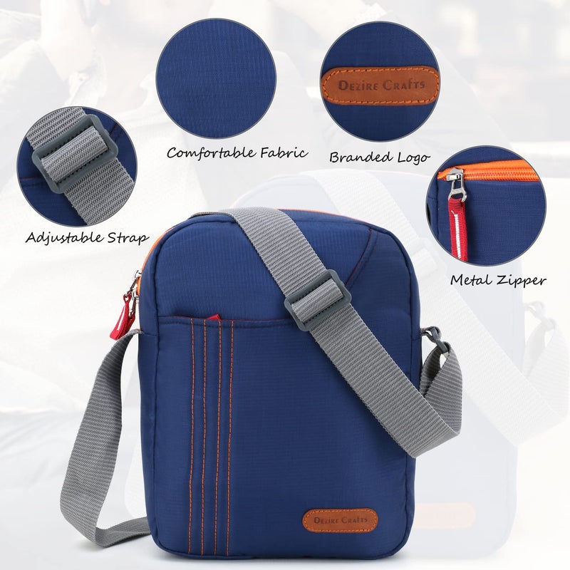 Dezire Crafts Sling Stylish Cross Body Travel Office Business Messenger Shoulder Bag with Multi-Pocket Zip Closure and Adjustable Straps for Men & Women (DC SLING BAGS 627) - Image 2