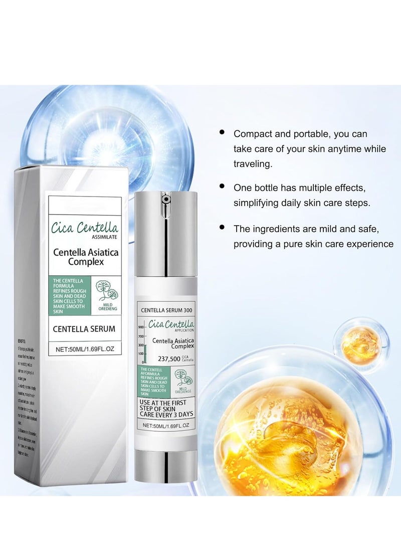 EELHOE Cica Centella Centella Asiatica Complex The Centella Formula Refines Rough Skin And Dead Skin Cells To Make Smooth Skin   Centella Serum , Intensive Face Essence,Needle Shot 300 Serum, for Pale Tired Skin Non Adhesive 50ml - Image 5