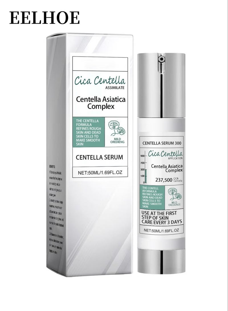 EELHOE Cica Centella Centella Asiatica Complex The Centella Formula Refines Rough Skin And Dead Skin Cells To Make Smooth Skin   Centella Serum , Intensive Face Essence,Needle Shot 300 Serum, for Pale Tired Skin Non Adhesive 50ml - Image 1