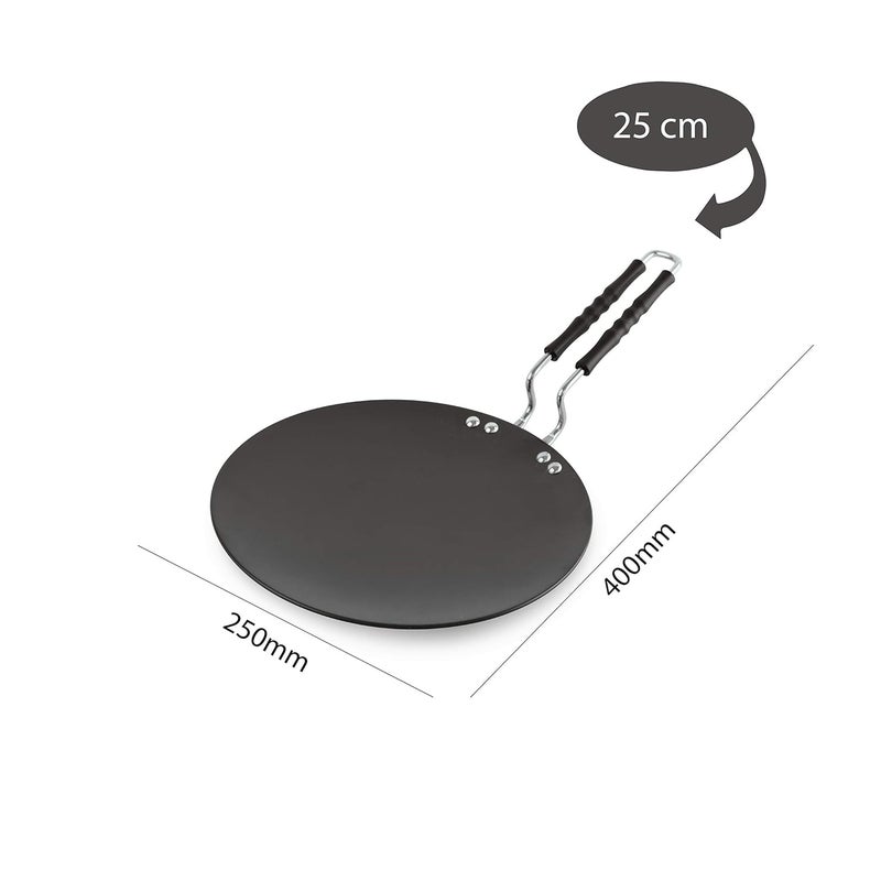Cello Cello Hard Anodized ConcaveRotiParatha Tawa 25cm Black 3MM Thickness - Image 5