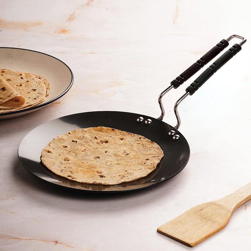 Cello Cello Hard Anodized ConcaveRotiParatha Tawa 25cm Black 3MM Thickness - Image 2