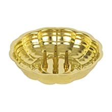 Bekner Brass Agarbatti Stand Plate with Ash Catcher Incense Holder Brass - Image 2