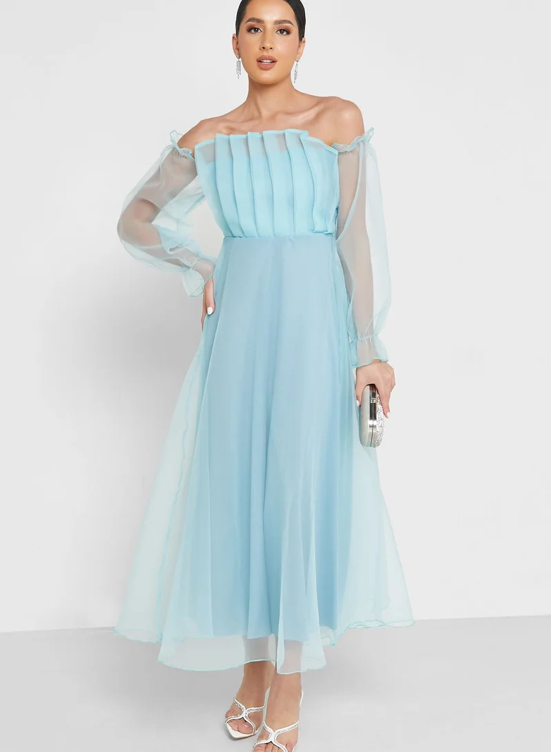 Ella Limited Edition Pleat Detail Tulle Dress