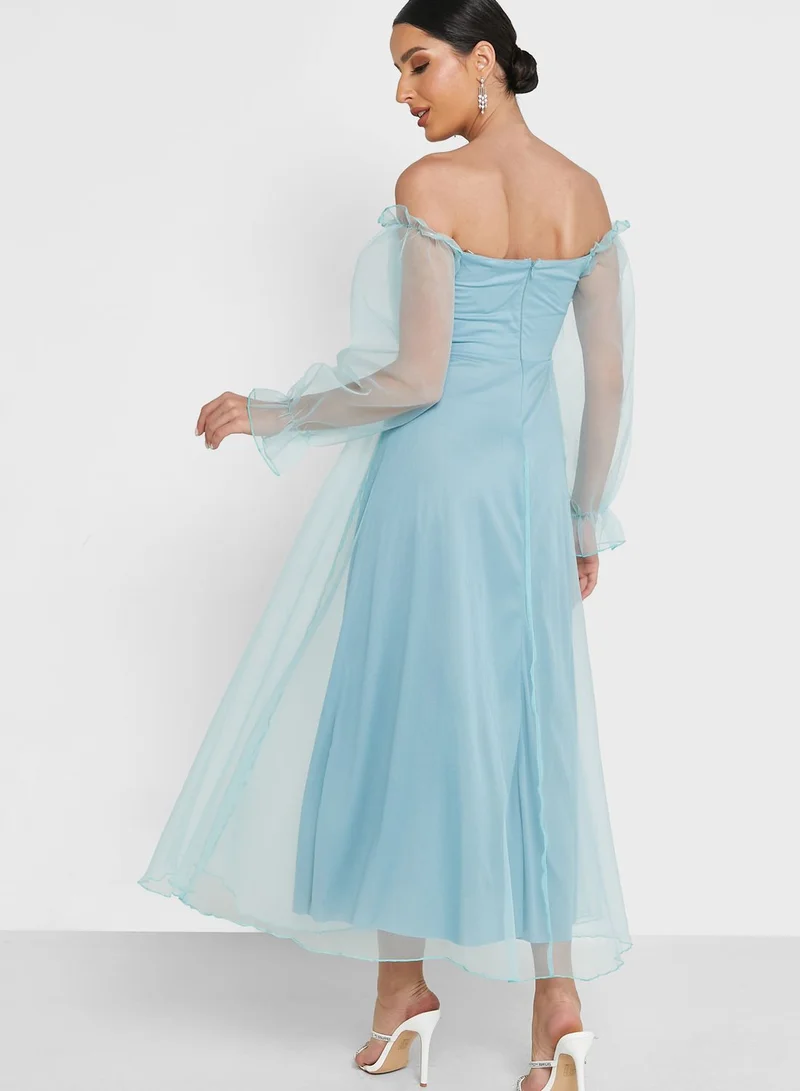 Ella Limited Edition Pleat Detail Tulle Dress