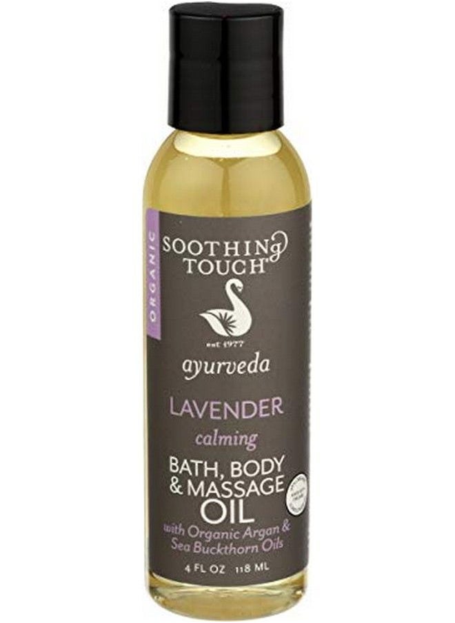 Soothing Touch Ayurveda Organic Bath Body & Massage Oil Calming Lavender 4 Oz  - Image 2