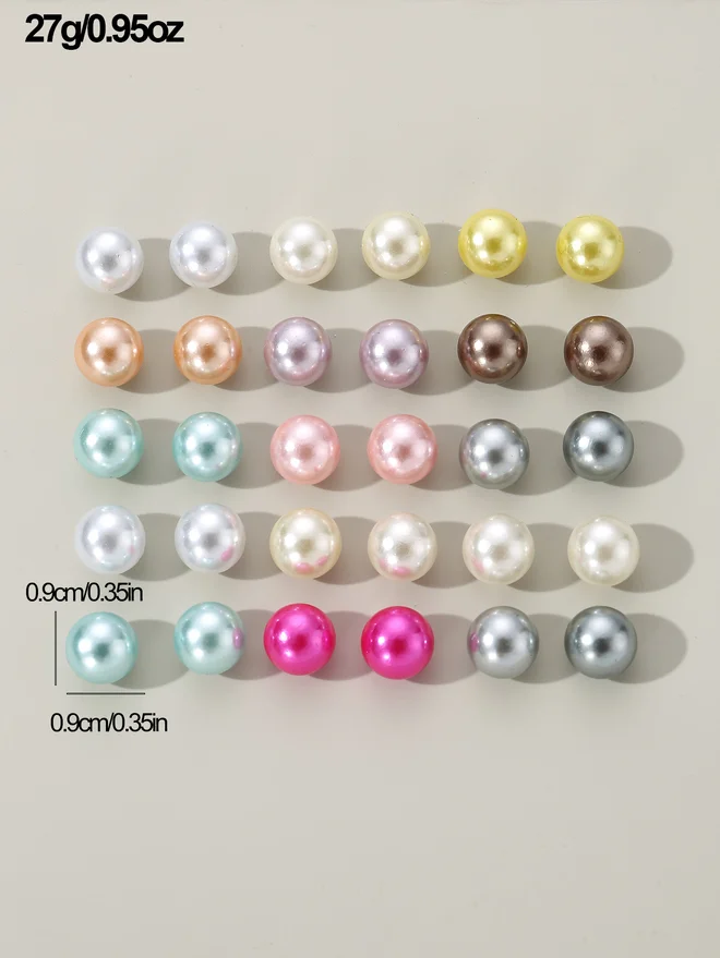 تايك تو Take Two Set of 15 - Faux Pearl Earrings
