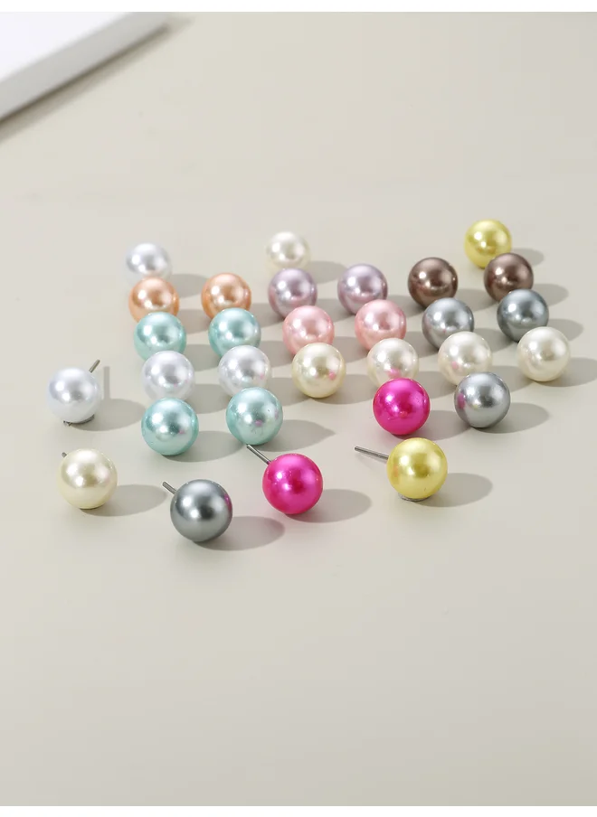 Take Two Take Two Set of 15 - Faux Pearl Earrings