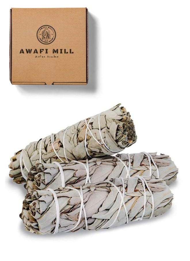 Awafi Mill Awafi Mill White Sage Smudge Sticks for Home Cleansing, Incense, Healing, and Meditation  - Image 1