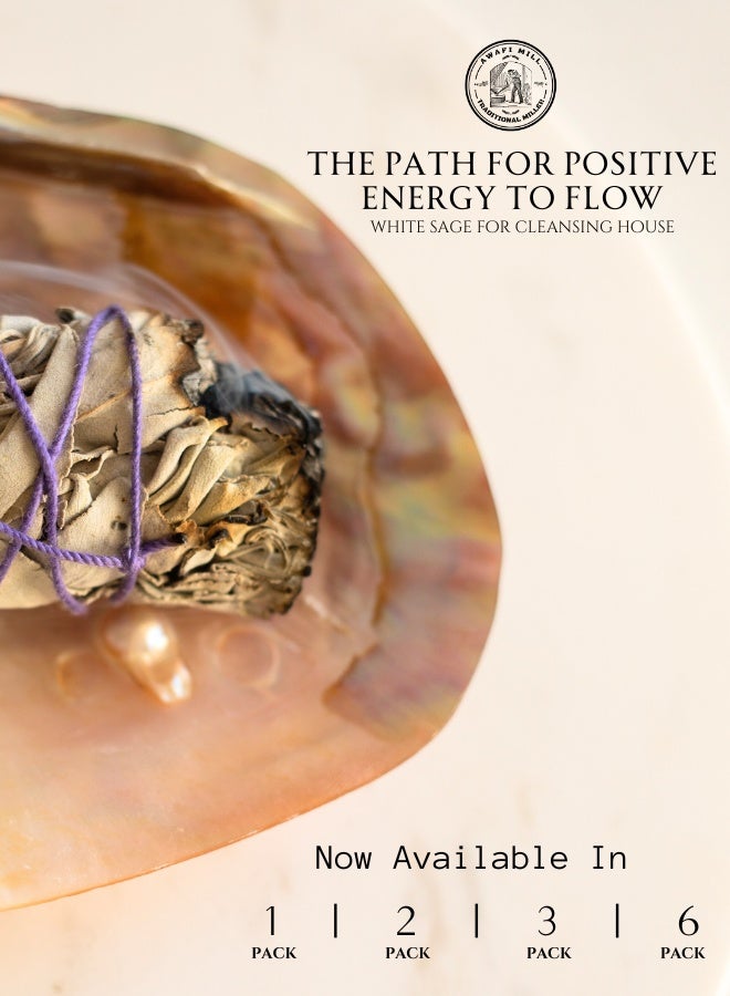 أباميك عصي الميرمية البيضاء لتنظيف المنزل، البخور، الشفاء، والتأمل - Image 4