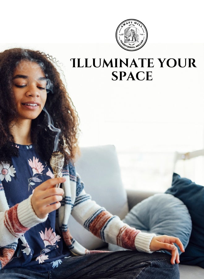 أباميك عصي الميرمية البيضاء لتنظيف المنزل، البخور، الشفاء، والتأمل - Image 3