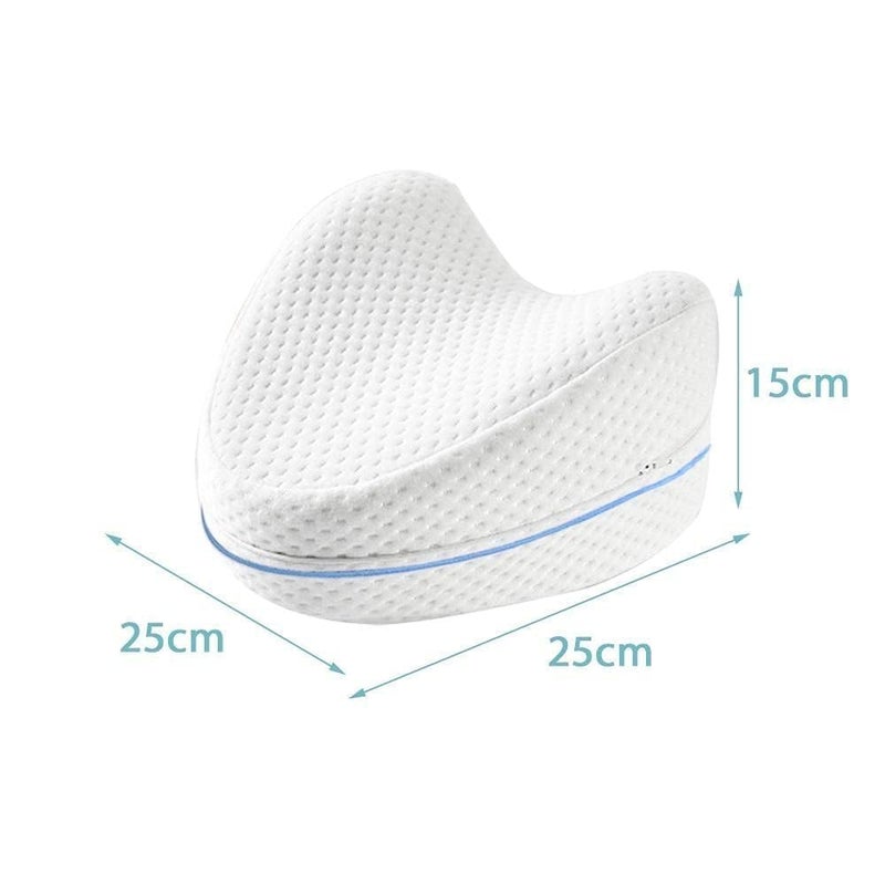 Memory Foam Knee Pillow for Side Sleepers, Sciatic Nerve Pain Relief, Leg Support with Washable Cover, Multi Colour  - Image 2
