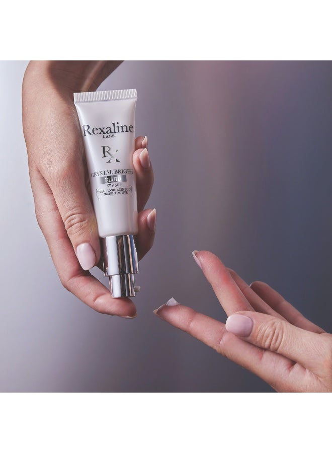 Rexaline Crystal Bright Brightening Fluid SPF50+ 30ml - Image 3