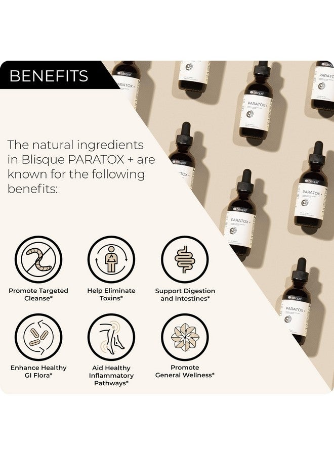 Blisque - Extremely Bitter | UNPLEASANT Taste Natural para Targeted Cleanse Support Supplement | | with Black Walnut Hulls | 2 Ounces | 59 Servings | Very Bitter | UNPLEASANT Taste - Image 2