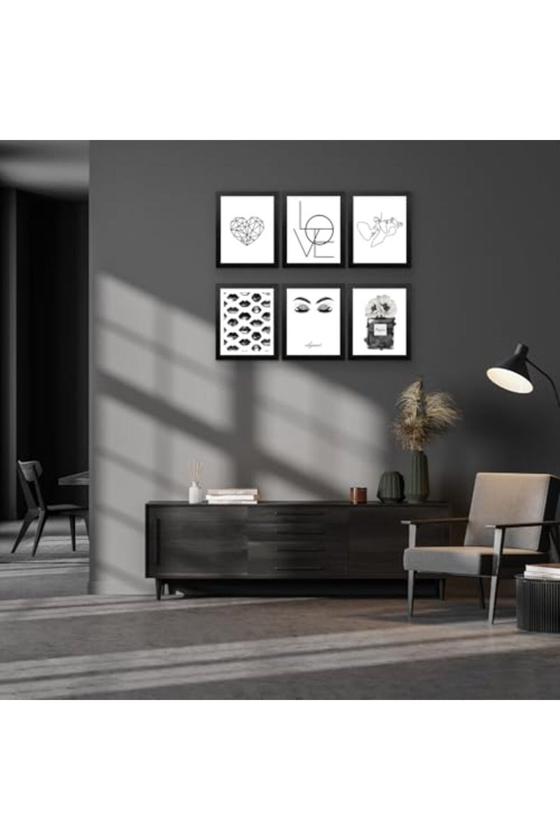 HoozGee ALAYRA Black and White Posters with Aluminum FRAMED Vintage Fashion Decor Retro Wall Art Prints Perfume Woman Art Poster Pictures Set for Living Room Decor Office Decor (8"x10" FRAMED) - Image 4