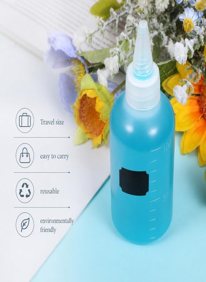 Xosjska 3.38oz/100ml Plastic Squeeze Bottles, 6 Pcs Dispensing Bottles (Clear) - Image 4
