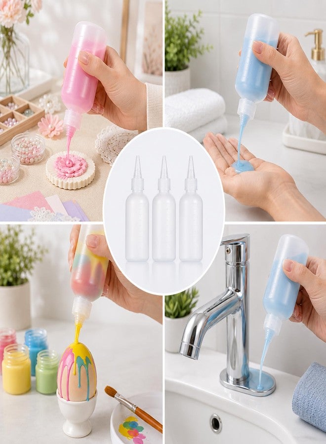 Xosjska 3.38oz/100ml Plastic Squeeze Bottles, 6 Pcs Dispensing Bottles (Clear) - Image 5