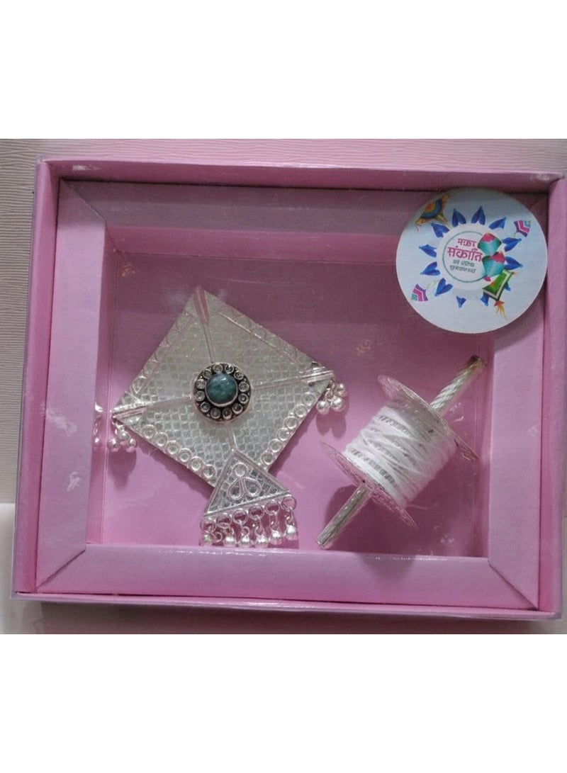 خشبو جويلز طائرة ورقية من الفضة عيار 925 مع خيط من الفضة عيار 925 - Image 2