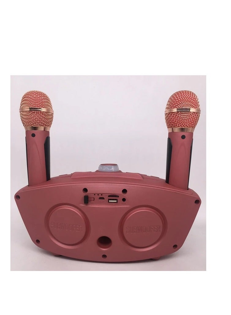 SDRD SD306 Dual Wireless Karaoke Microphone Bluetooth Speaker - Image 2