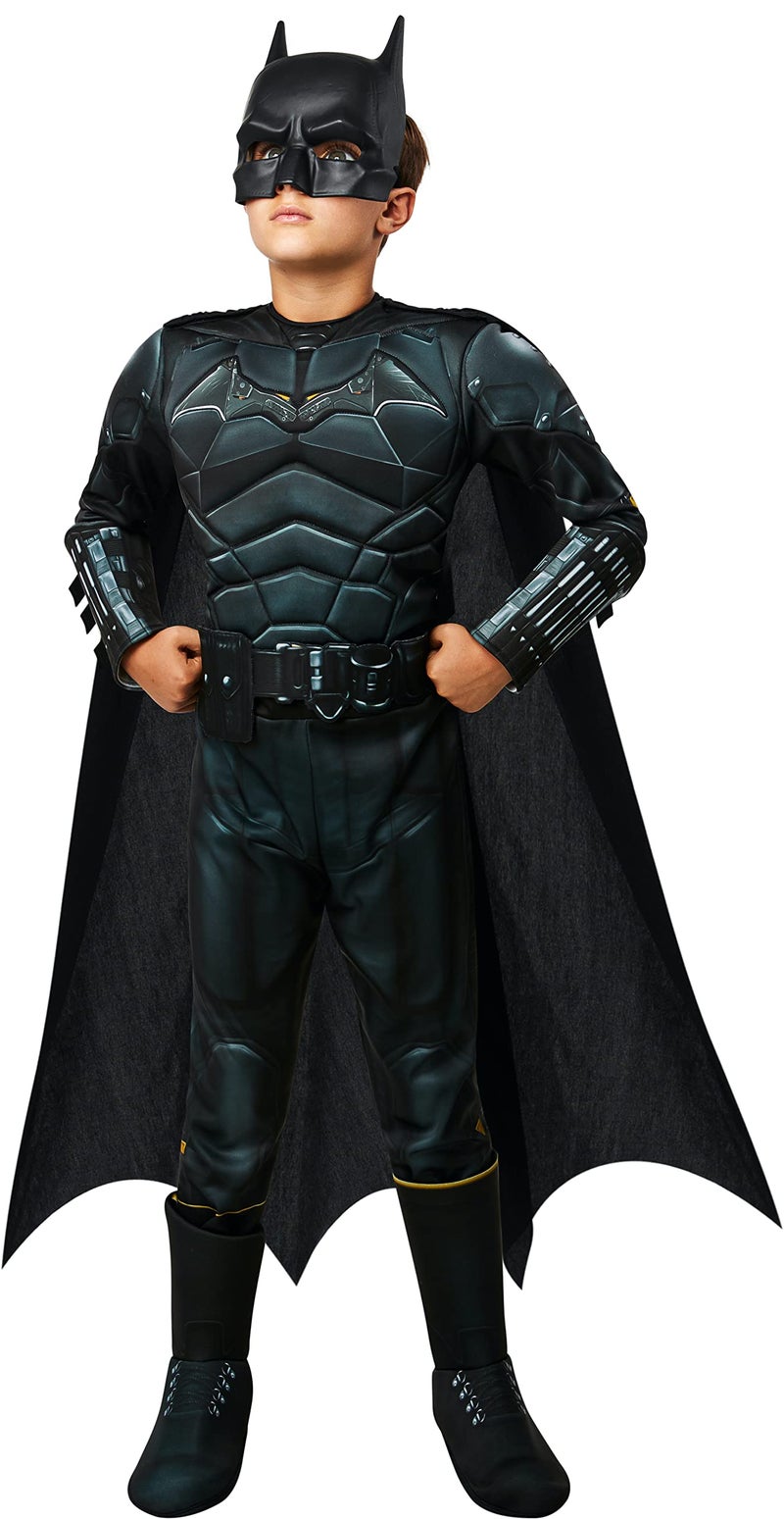 Rubies DC Comics The Batman Movie Deluxe Boys Batman Costume for Themed Parties and Halloween Small