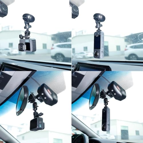 PELLKING مجموعة حامل مرآة الرؤية الخلفية بيل كينغ مع كوب شفط لكاميرات إنستا 360 X5/X4/X3/X2/X - Image 5