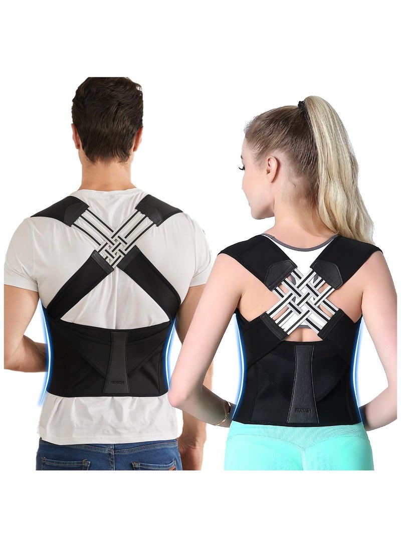 Adjustable Posture Corrector for Men & Women | Back Brace for Spine Alignment, Hunchback & Scoliosis Support - Image 1