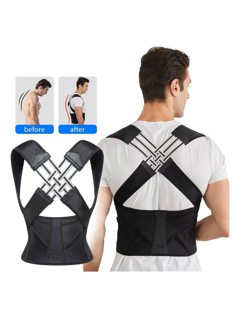 Adjustable Posture Corrector for Men & Women | Back Brace for Spine Alignment, Hunchback & Scoliosis Support - Image 3