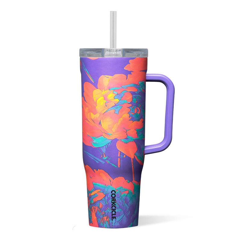 Corkcicle Cruiser Insulated Tumbler Keeps Drinks Cold 20 Hours TripleInsulated Stainless Steel SpillProof Lid Summer Drinkware Gift Keeps Drinks Ice Cold 40 oz Super Bloom - Image 2