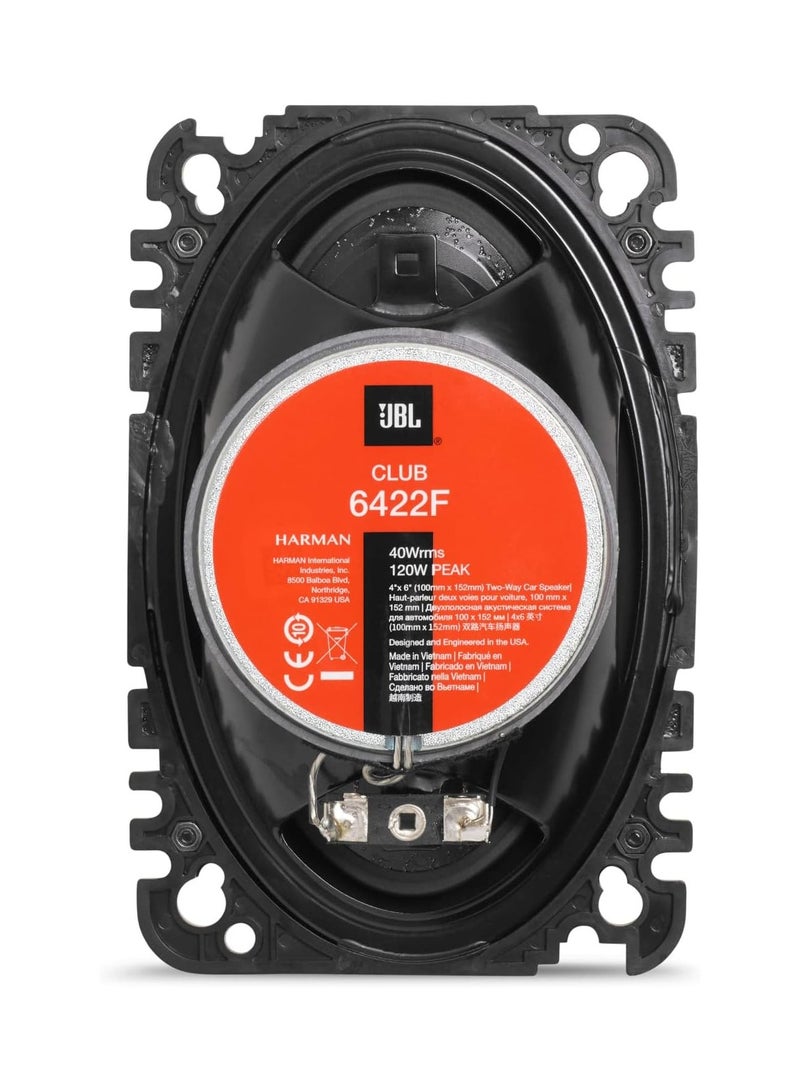 جي بي إل JBL Club 6422F - نظام مكبر صوت سيارة محوري ثنائي الاتجاه مقاس 4×6 بوصة - الطاقة الاسمية 40 واط، الطاقة القصوى 120 واط - Image 3