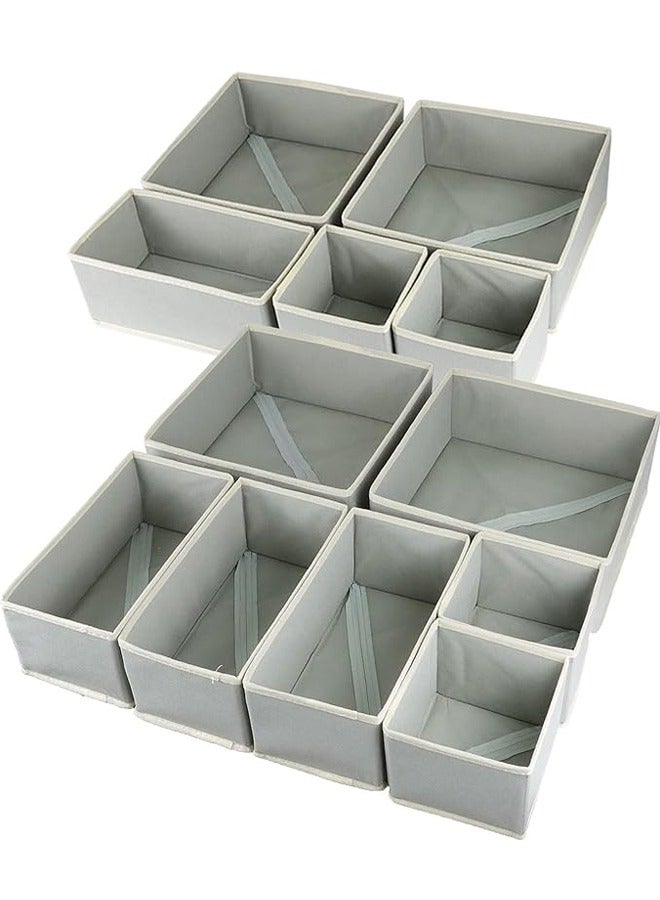 PADOM Padom Clothing Storage Organizers, 12 Set Foldable Underwear Drawer Organizer and Closet Dividers, Storage Box for Clothes, Socks, Underwear  - Image 1