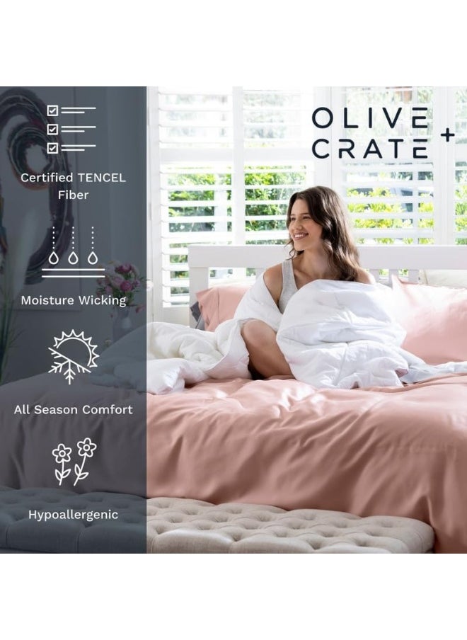 Generic - Olive + Crate Eucalyptus Sheets Set - Cooling Sheets for Hot Sleepers - 100% Organic Tencel Lyocell - Twin XL Size - Hypoallergenic, Moisture-Wicking - Deep Pockets, Soft, Durable 38 x 80 - Image 1