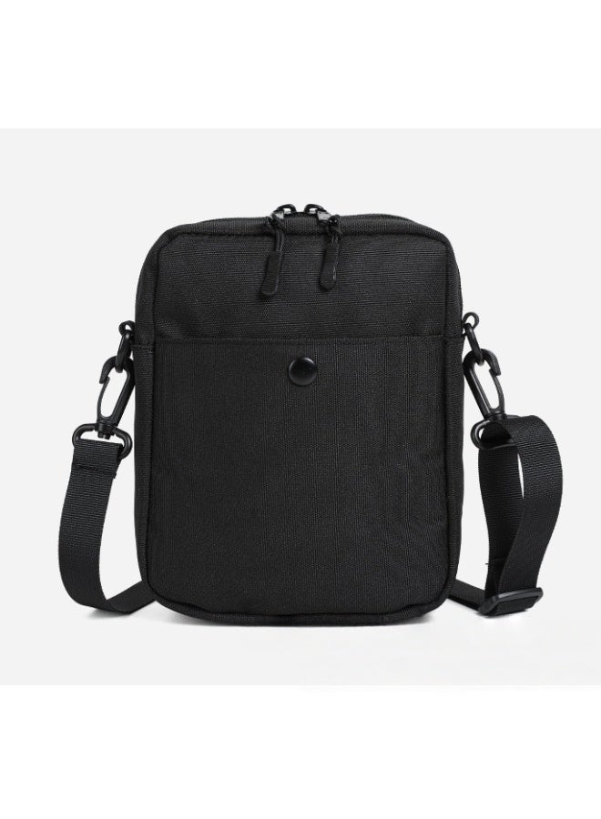 Ben Davis Trendy workwear style black crossbody bag with adjustable wide shoulder strap, perfect for outdoor travel, carrying your ID and phone. - Image 5