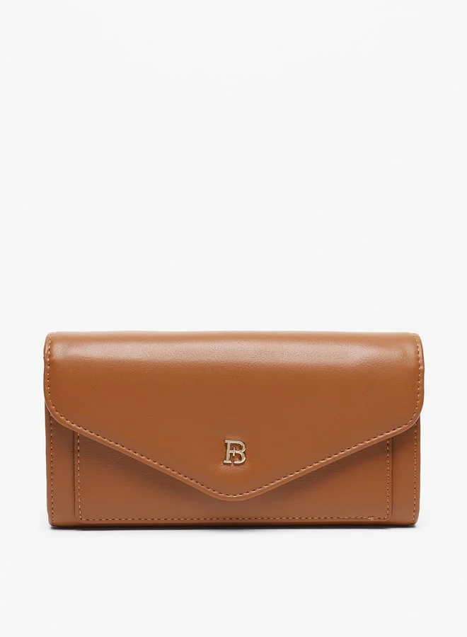 Flora Bella Women Solid Wallet With Flap Closure