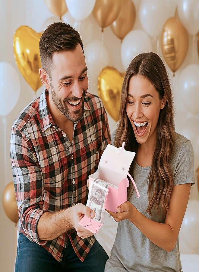 SESENSE Money Pull Box for Cash, Surprise Box Mini Rose Handbags with 30 Pcs Transparent Bags for Christmas Party Birthday - Image 2