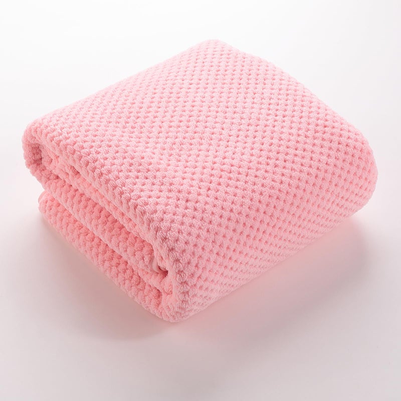 Kuber Industries Kuber Industries Bath Towel for Men, Women|280 GSM|Extra Soft & Fade Resistant|Polyester Towels for Bath|Bathing Towel, Bath Sheet (Pink)  - Image 1
