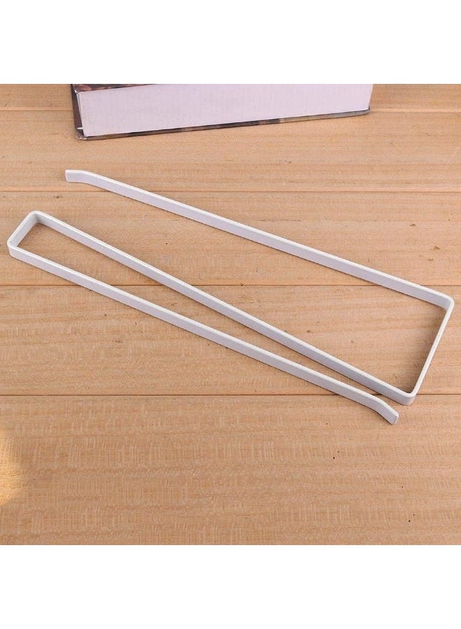 McMola حامل ورق المطبخ مكموﻻ مع حوامل الأواني ورف المناشف وخزانة تخزين المناديل تحت الرف (1 عبوة) أبيض - Image 5