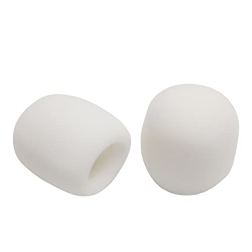 Fielect 5Pcs Microphone Cover Sponge Foam Mic Cover Handheld Microphone Windscreen Shield Protector Mic Foam Filter Cover White for Karaoke DJ, KTV, Broadcasting - Image 4
