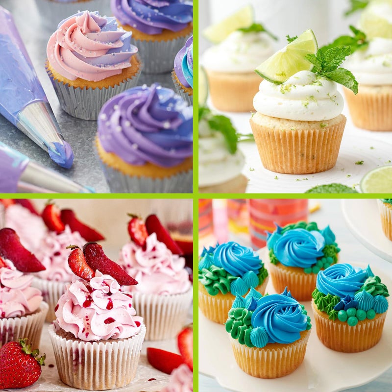 Suuker Large Piping Tips Set, Seamless Stainless Steel Cake Decorating Tips, Pastry Tips and Piping Bags, Frosting Icing Tips for Baking Cupcakes, Cake, Cookie (1M 2D 2F 6B 2A) - Image 4