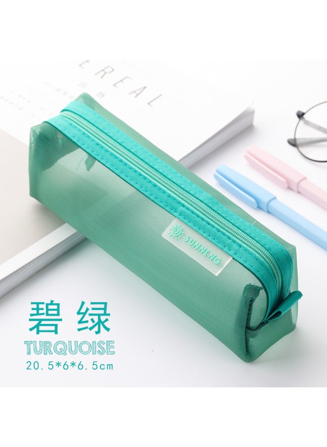 Kaba Bear Transparent Stationery Bag Special For Examination Students Mesh Simple Pencil Bag For Men And Women Junior High School Students Pencil Bag For High School Entrance Examination - Image 1