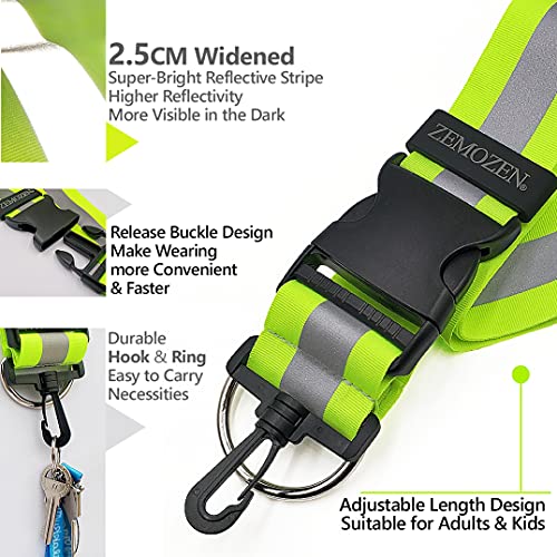 ZEMOZEN Reflective Sash for Walking at Night - Replaces Reflective Vest Safety Vests Reflective Running Vest - Reflective Running Gear Reflective Belt Night Walking Running Reflective Gear for Walking Biking - Image 3