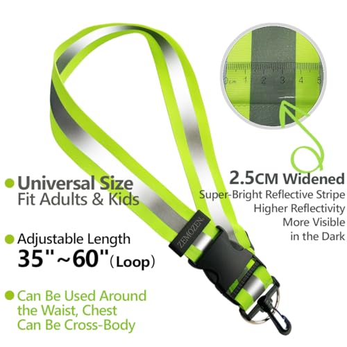 ZEMOZEN Reflective Sash for Walking at Night - Replaces Reflective Vest Safety Vests Reflective Running Vest - Reflective Running Gear Reflective Belt Night Walking Running Reflective Gear for Walking Biking - Image 2