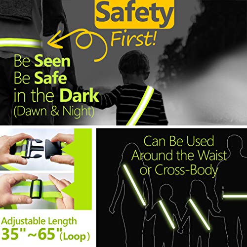 ZEMOZEN Reflective Sash for Walking at Night - Replaces Reflective Vest Safety Vests Reflective Running Vest - Reflective Running Gear Reflective Belt Night Walking Running Reflective Gear for Walking Biking - Image 4